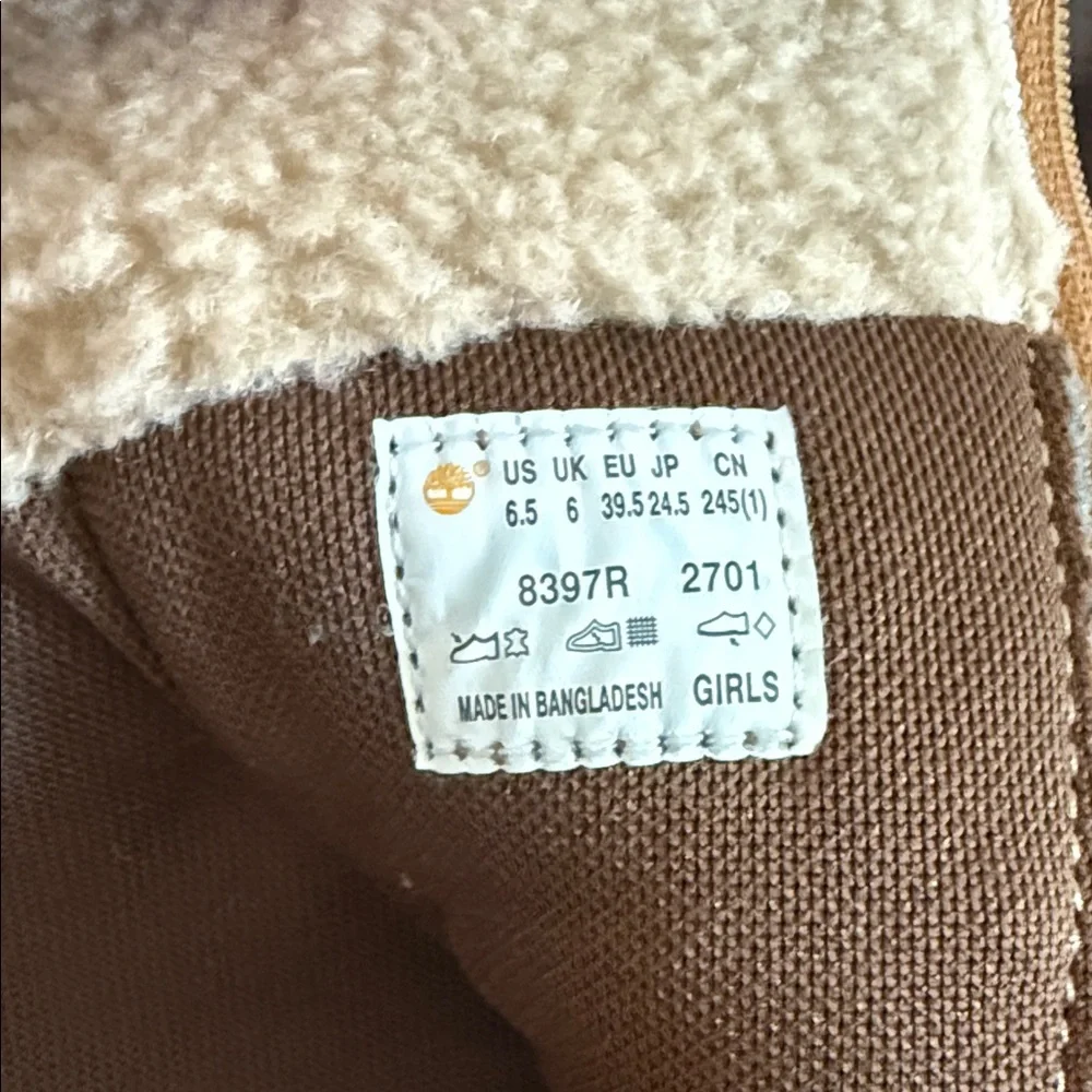 Timberland Girls Brown Leather Boots Size 6.5